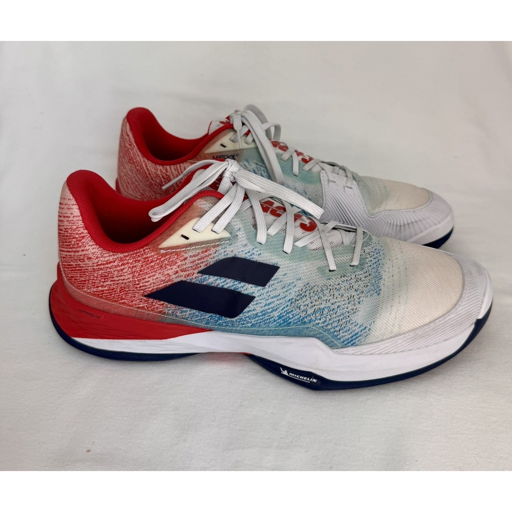 Babolat Jet Mach 3 All Court Mens Tennis Pickleball Shoes 13 Red White Blue